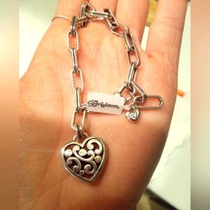 Brighton Contempo Heart Link Silver Bracelet